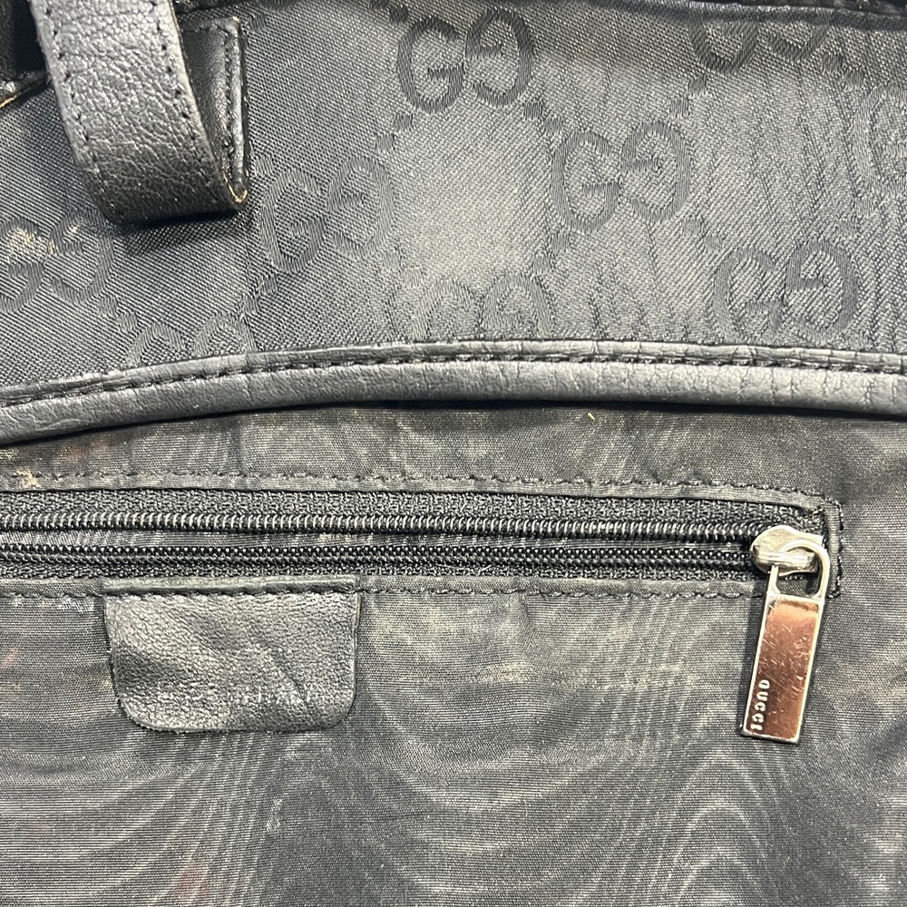Gucci Black Jackie Messenger Bag with Green and Red Stripe - Picture 9 of 11